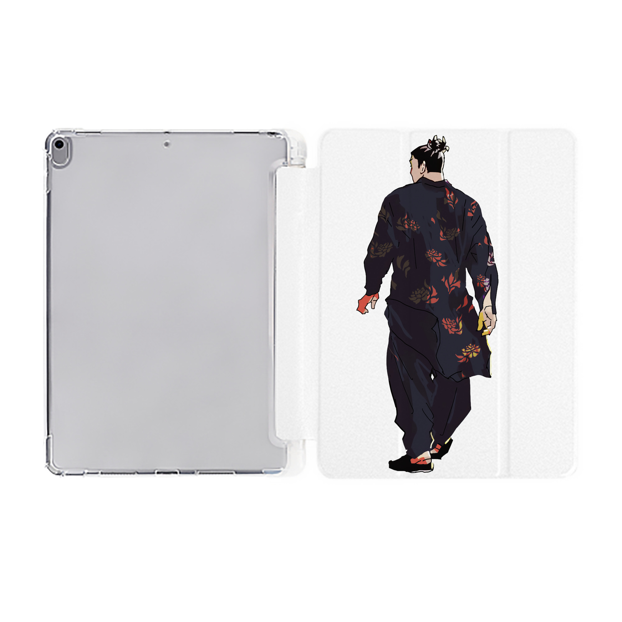 （画像用） 呪術廻戦 Jujutsu Kaisen IPad ケース ペン収納付き 三つ折りスタンド PUレザー×シリコン 対応機種9.5/10.5/10.9インチ